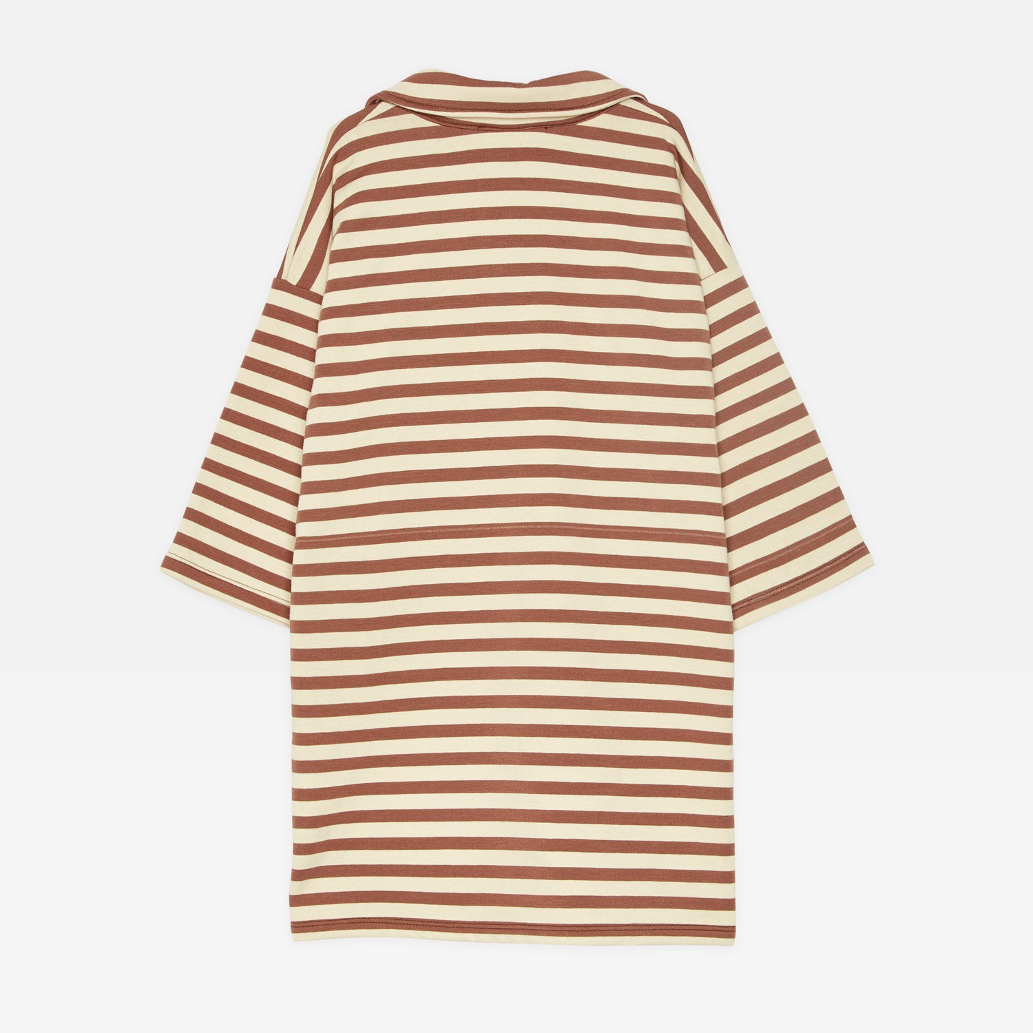 New Weekend House Kids Dog Stripe Polo Oversized Children's Dress Brown Sand | BIEN BIEN bienbienshop.com