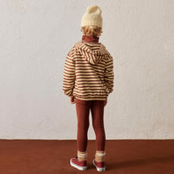 New Weekend House Kids Dog Stripes Children's Hoodie Brown Sand | BIEN BIEN