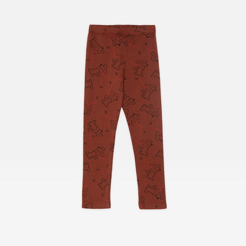New Weekend House Kids Dog Children's Leggings Brown | BIEN BIEN