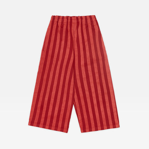 New Weekend House Kids Stripes Children's Wide Leg Pants Maroon | BIEN BIEN