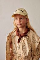 New Weekend House Children's Dog Print Kid's Collared Buttondown Shirt Sand | BIEN BIEN bienbienshop.com