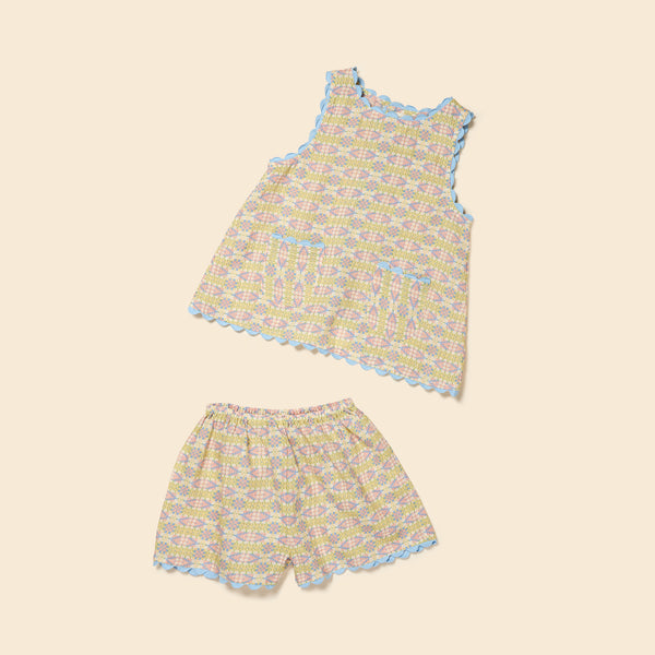 Apolina Juni Kid's Set Top & Shorts Solva Linen | BIEN BIEN