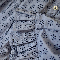 NEW Spring/Summer 2024 Bonjour Kid's Blouse Blue Broderie Anglaise | BIEN BIEN bienbienshop.com