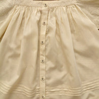 Bonjour Kid's New Blouse Short Sleeve Top Natural Seersucker | BIEN BIEN