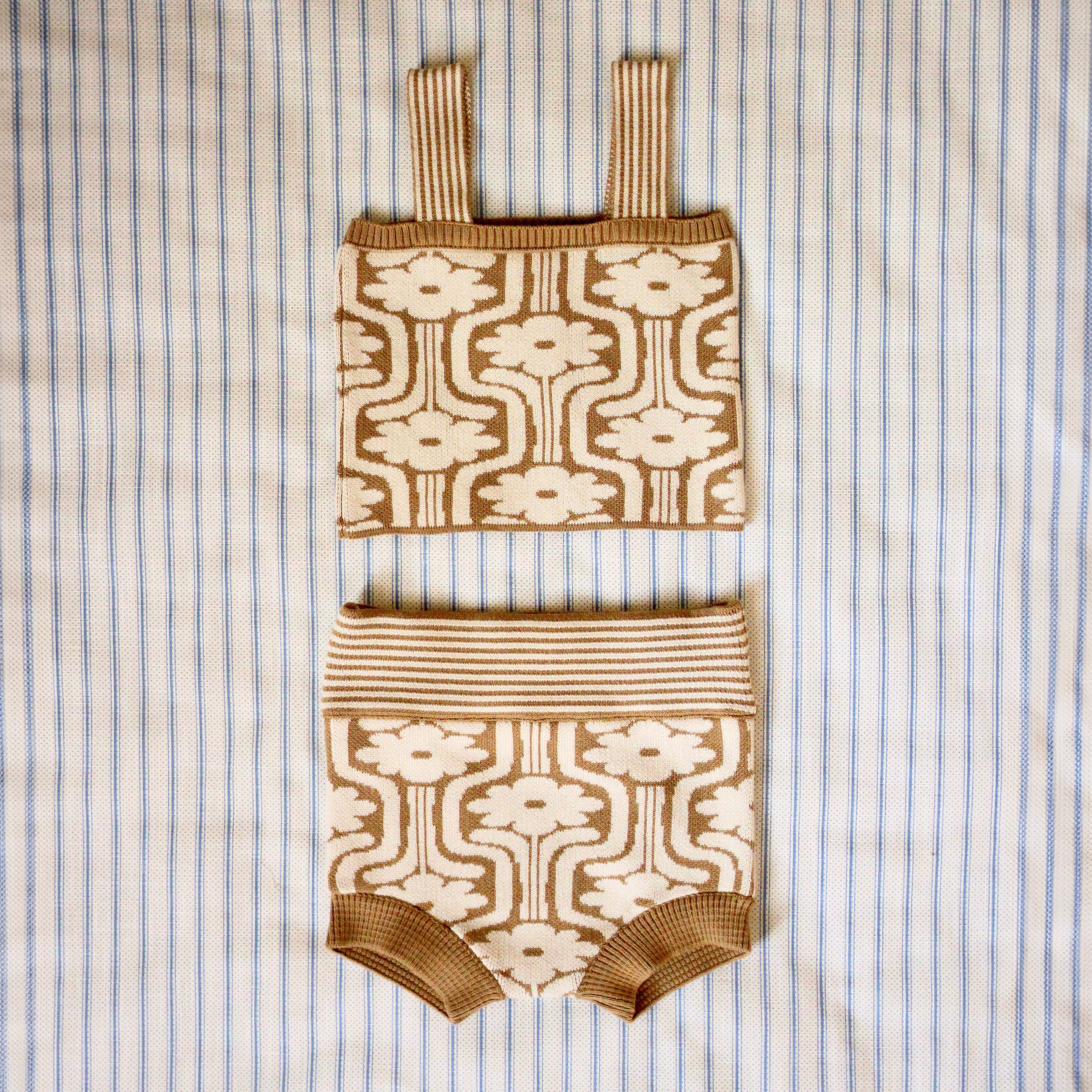 NEW Spring/Summer 2024 Bonjour Kid's Knit Tank Top Set Honey BIEN BIEN bienbienshop.com
