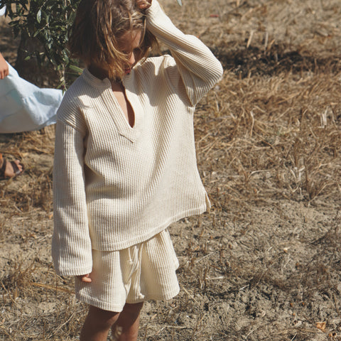 NEW House of Paloma Jule Kid's Tunic Vanille Waffle | BIEN BIEN bienbienshop.com