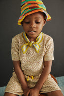 Misha & Puff Baby & Kid's Chevron Boxer Short Cedar Marl Pima Cotton | BIEN BIEN bienbienshop.com