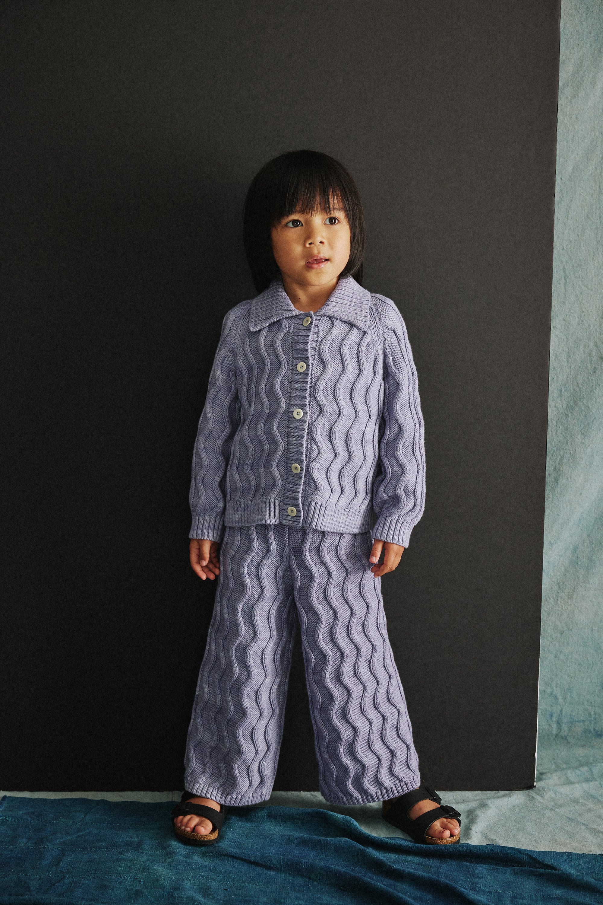 Misha & Puff Baby & Kid's Wake Terre Pant Pewter Knit Pima Cotton | BIEN BIEN bienbienshop.com