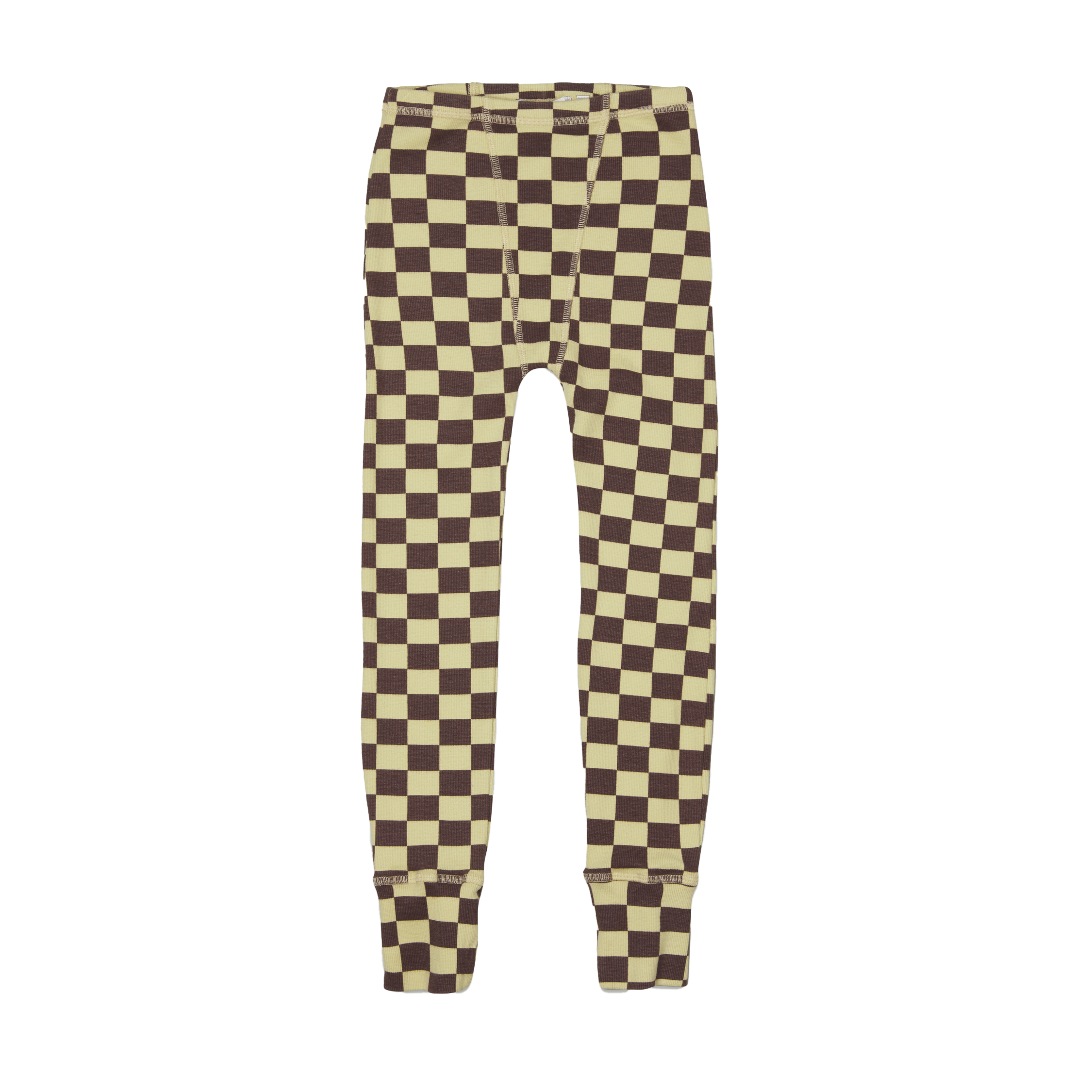 Main Story Kid's Rib Legging Lemongrass Check | BIEN BIEN bienbienshop.com