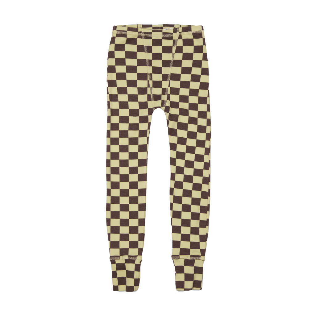 Main Story Kid's Rib Legging Lemongrass Check | BIEN BIEN bienbienshop.com