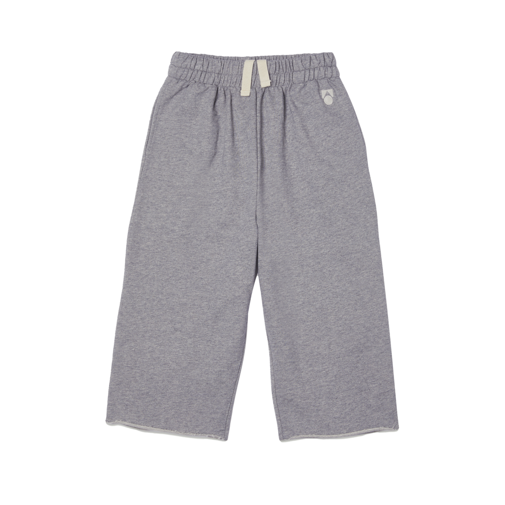 Main Story Kid's Cut Off Sweatpant Grey Melange | BIEN BIEN bienbienshop.com