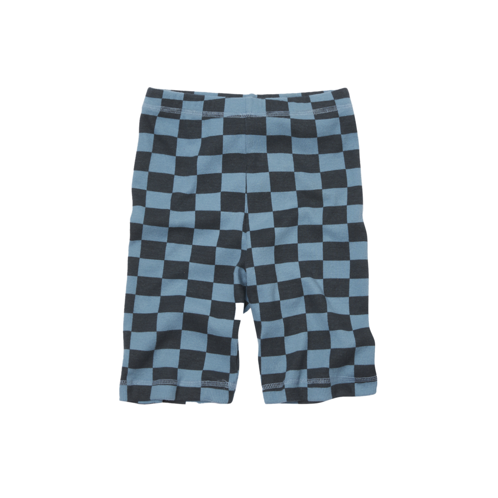 Main Story Kid's Cycling Short Stone Blue Check | BIEN BIEN bienbienshop.com