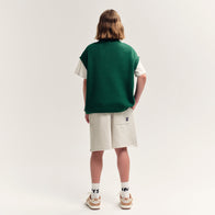 Main Story UK Kid's Knit Tank Vest Green Organic Cotton ~ BIEN BIEN ~