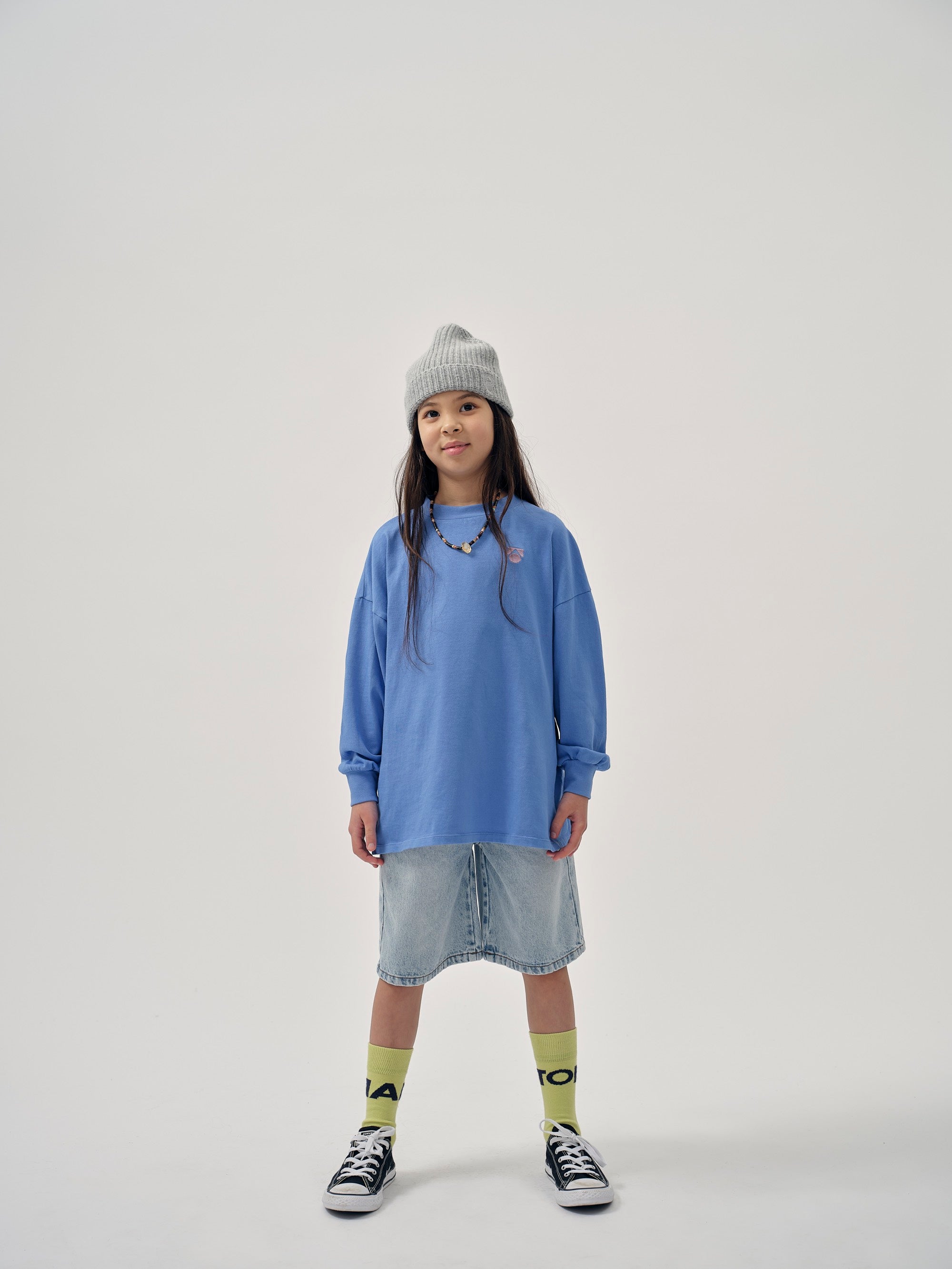 Main Story UK Kid's Chunky Rib Knit Beanie Light Grey | BIEN BIEN bienbienshop.com