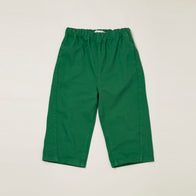 Main Story UK Kid's Crop Pant Forest Green Twill Twisted Side Seam | BIEN BIEN bienbienshop.com