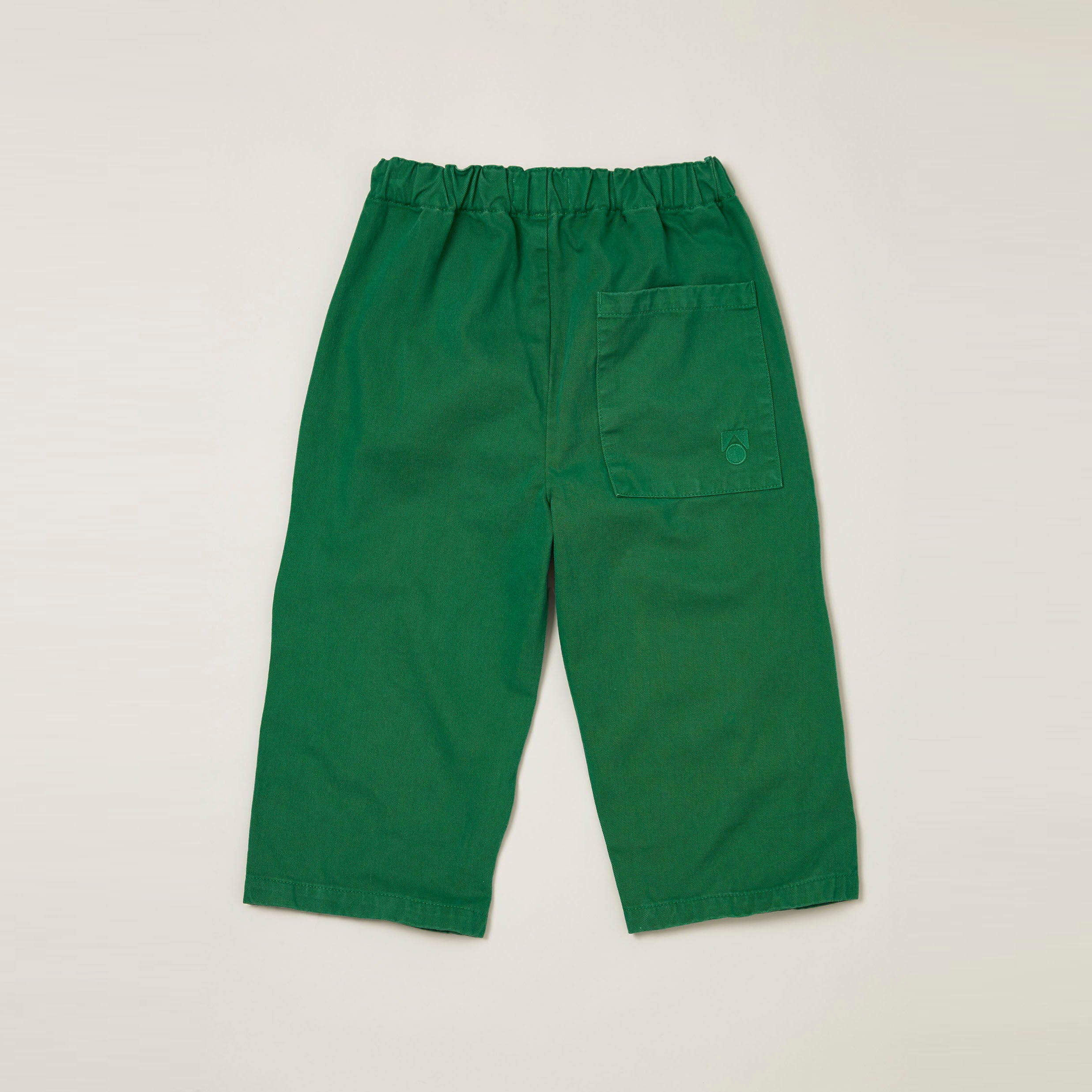 Main Story UK Kid's Crop Pant Forest Green Twill Twisted Side Seam | BIEN BIEN bienbienshop.com