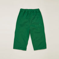 Main Story UK Kid's Crop Pant Forest Green Twill Twisted Side Seam | BIEN BIEN bienbienshop.com