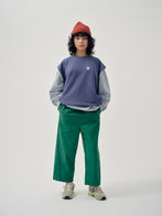 Main Story UK Kid's Crop Pant Forest Green Twill Twisted Side Seam | BIEN BIEN bienbienshop.com