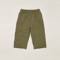 Main Story UK Kid's Cut Off Sweatpant Aloe Fleece Army Green | BIEN BIEN bienbienshop.com