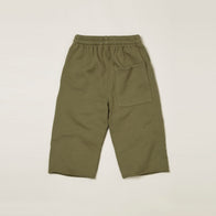 Main Story UK Kid's Cut Off Sweatpant Aloe Fleece Army Green | BIEN BIEN bienbienshop.com