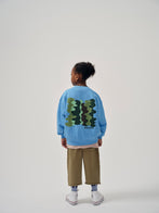 Main Story UK Kid's Cut Off Sweatpant Aloe Fleece Army Green | BIEN BIEN bienbienshop.com