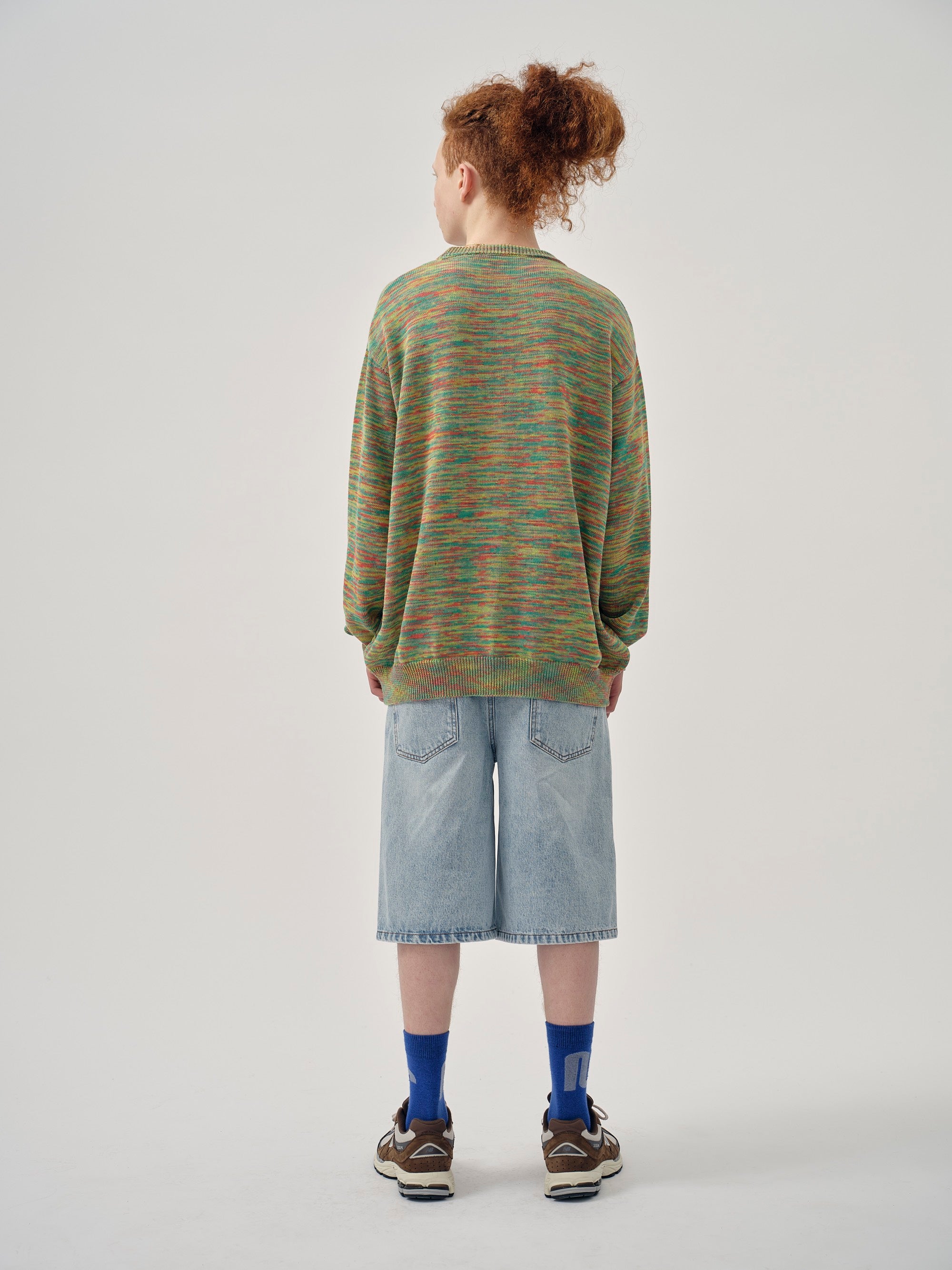 Main Story UK Kid's Mid-Calf Sock Electric Blue Squiggle | BIEN BIEN bienbienshop.com