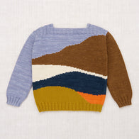 Misha & Puff Baby & Kid Landscape Intarsia Sweater Pewter Pima Cotton | BIEN BIEN bienbienshop.com