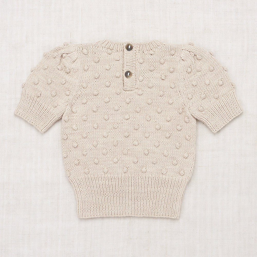 Misha & Puff Baby & Kid's Ellie Popcorn Pullover Sweater Moon Pima Cotton | BIEN BIEN bienbienshop.com