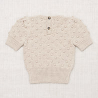 Misha & Puff Baby & Kid's Ellie Popcorn Pullover Sweater Moon Pima Cotton | BIEN BIEN bienbienshop.com