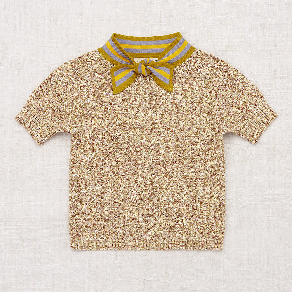 Misha & Puff Kid's Chevron Elsa Top Cedar Marl Pima Cotton | BIEN BIEN bienbienshop.com