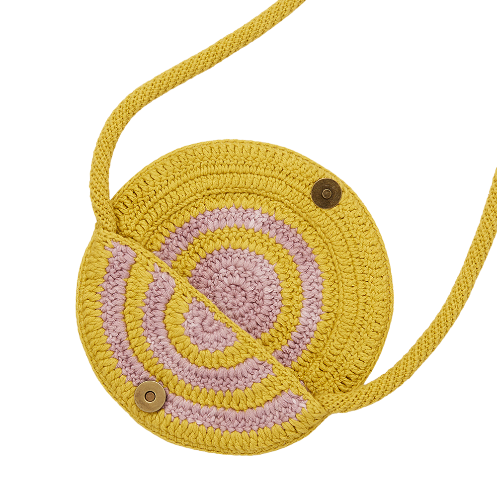 Misha & Puff Kid's Crochet Half Moon Belt Bag Winter Wheat | BIEN BIEN