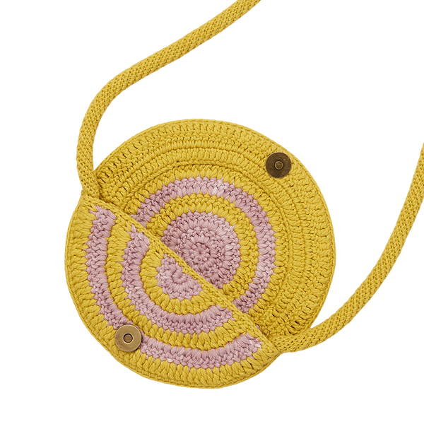 Misha & Puff Kid's Crochet Half Moon Belt Bag Winter Wheat | BIEN BIEN