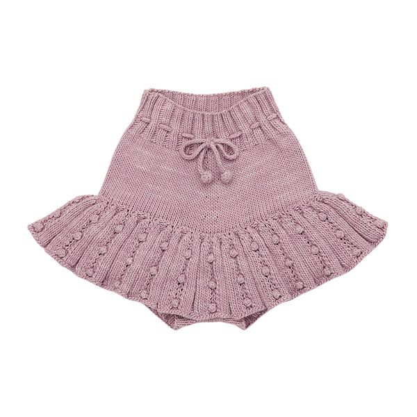 Misha & Puff Eyelet Popcorn Skating Skirt Plum Petal | BIEN BIEN