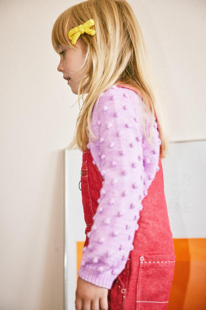 Misha & Puff Original Popcorn Kid's Sweater Pink Lilac | BIEN BIEN