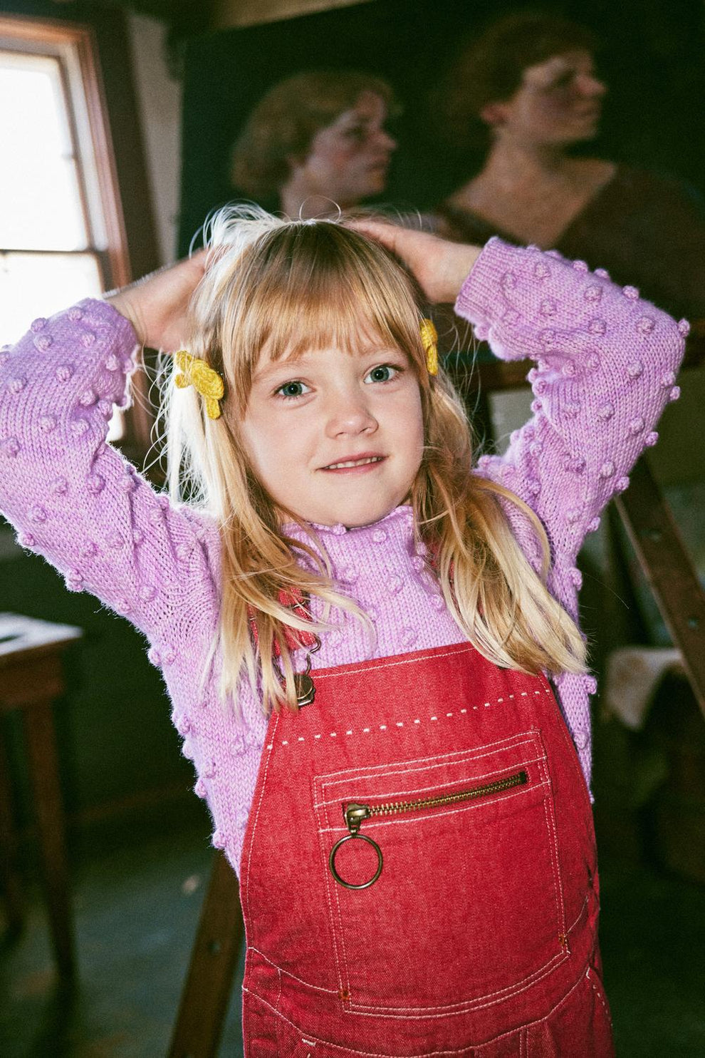Misha & Puff Original Popcorn Kid's Sweater Pink Lilac | BIEN BIEN