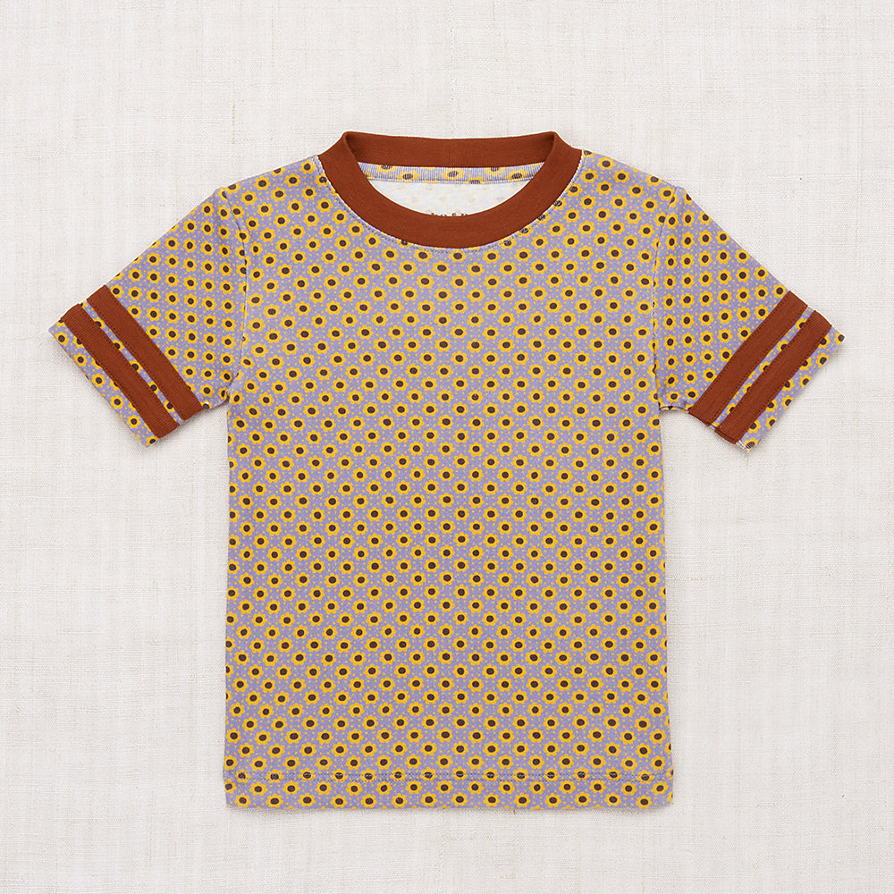 NEW Spring Summer 2024 Misha & Puff Kid's Rec Tee Pewter Flower Dot Pima Cotton BIEN BIEN bienbienshop.com