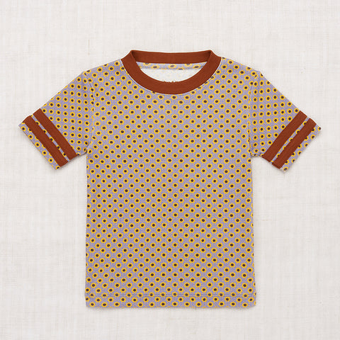 NEW Spring Summer 2024 Misha & Puff Kid's Rec Tee Pewter Flower Dot Pima Cotton BIEN BIEN bienbienshop.com