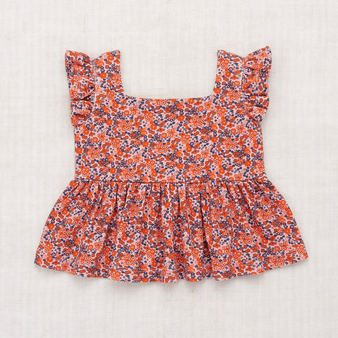 Misha & Puff Kid's Billie Peplum Top Rose Blush Tisbury Garden | BIEN BIEN bienbienshop.com