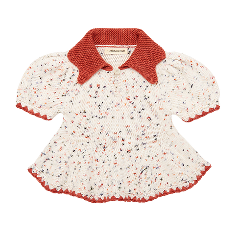 Misha & Puff Kid's Crochet Trim Puff Top | BIEN BIEN