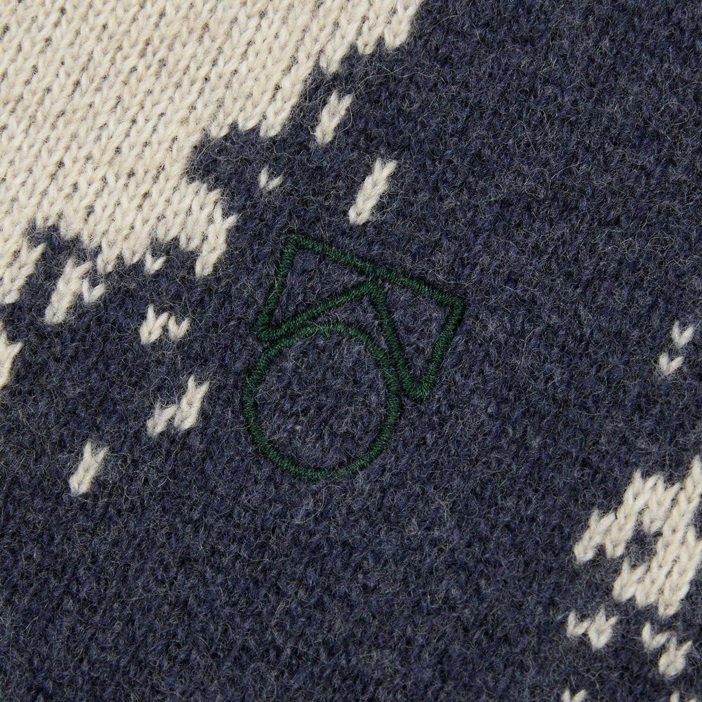 Main Story UK Kid's Cardigan Oat/Navy | Wool/Cashmere Blend | BIEN BIEN