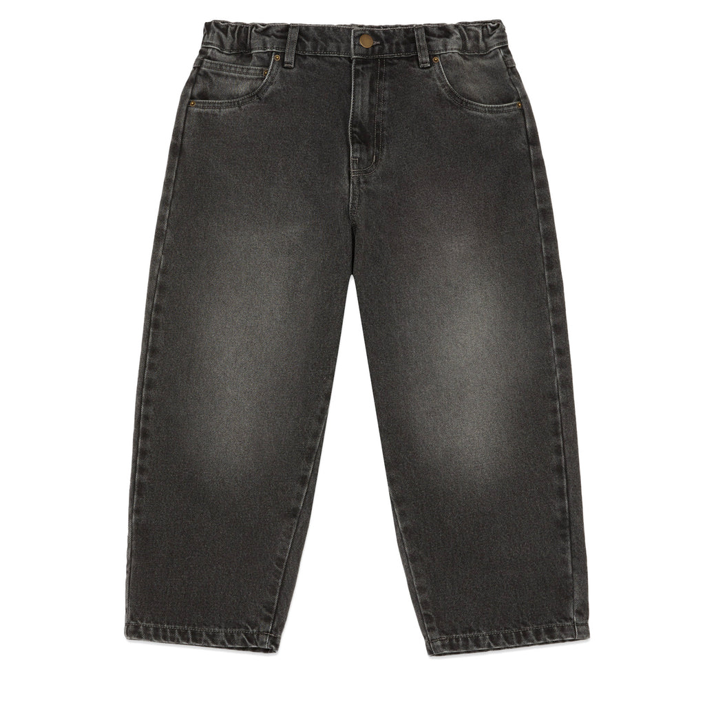 Main Story UK Kid's Baggy Jean Black Faded | Organic Cotton | BIEN BIEN