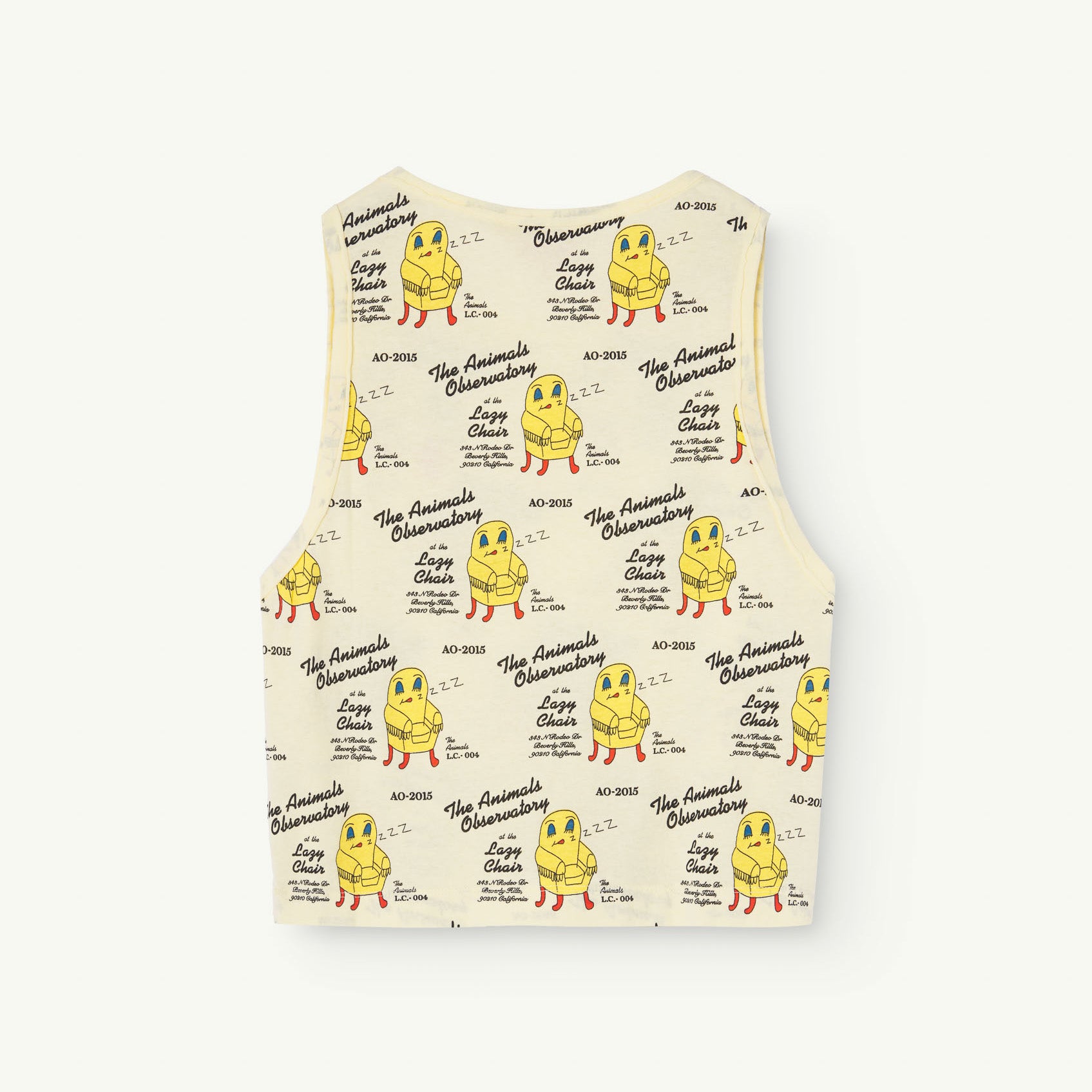 NEW Spring/Summer 2024 The Animals Observatory Frog Kid's T-Shirt Soft Yellow Lazy Chair | BIEN BIEN bienbienshop.com