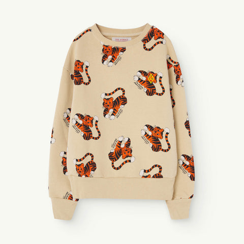 NEW Spring/Summer 2024 The Animals Observatory Bear Kid's Sweatshirt Beige Tiger | BIEN BIEN bienbienshop.com