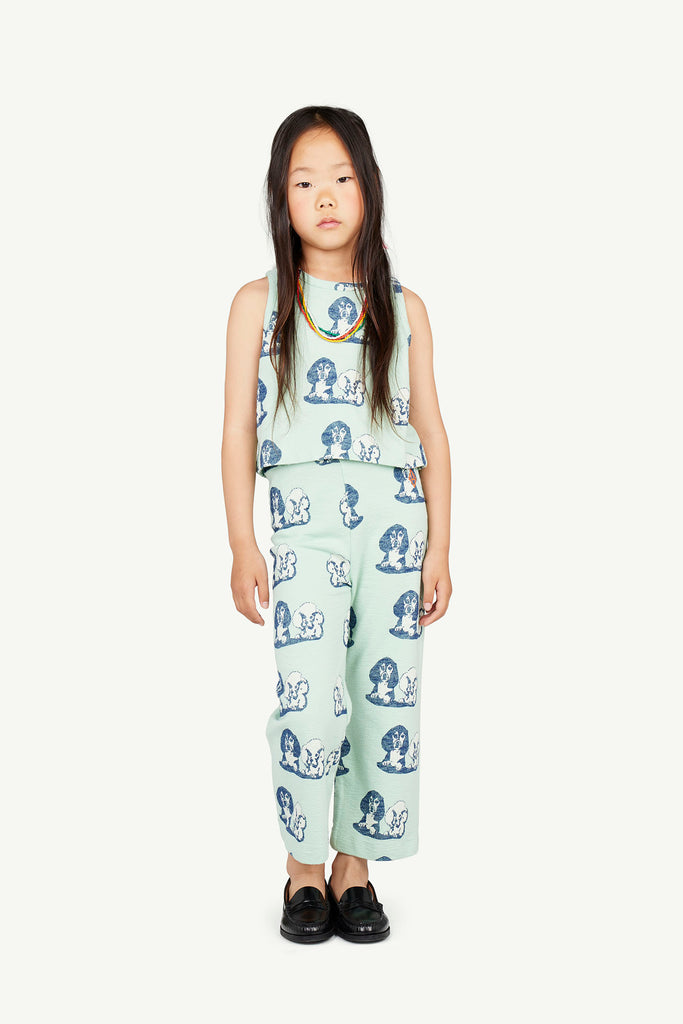NEW Spring/Summer 2024 The Animals Observatory Hyena Kid's Sleeveless Tank Top Turquoise Dog | BIEN BIEN bienbienshop.com