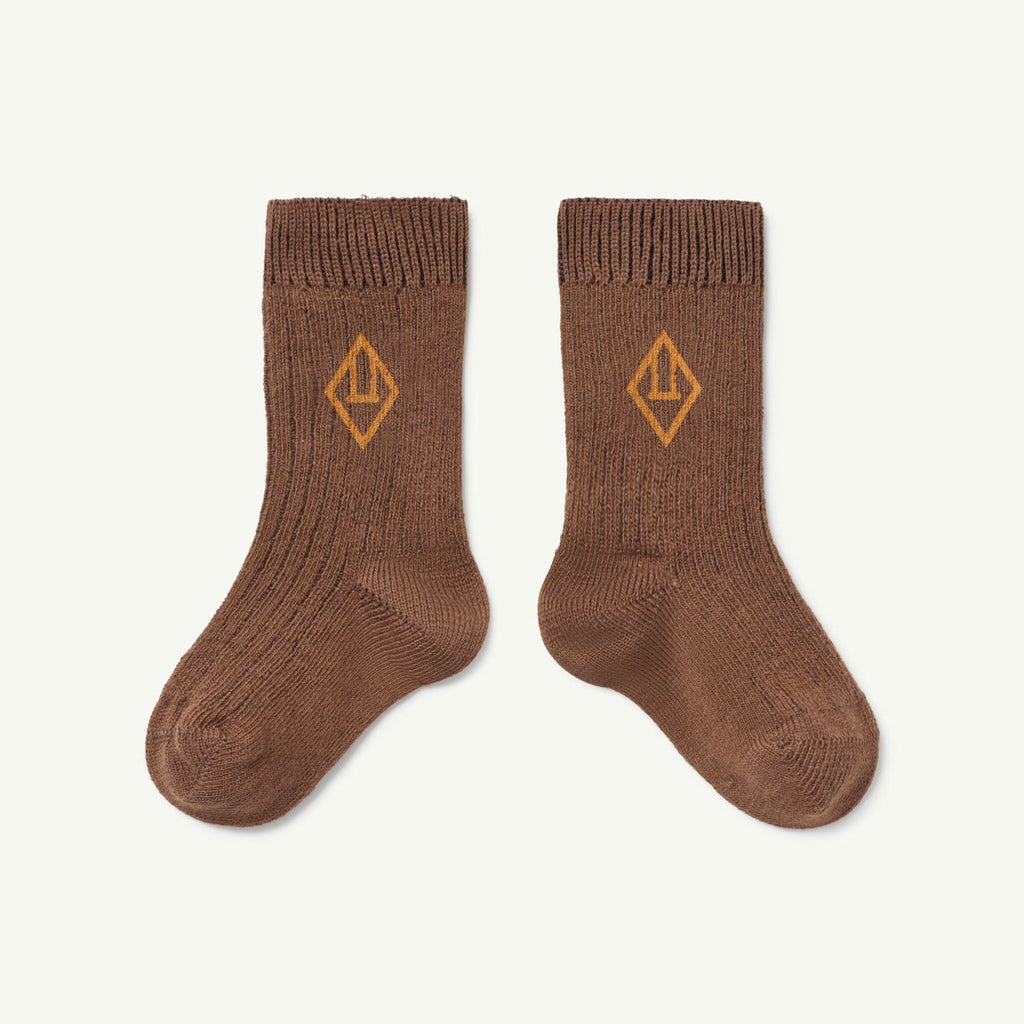 NEW The Animals Observatory Snail Baby Ribbed Socks Brown | BIEN BIEN bienbienshop.com