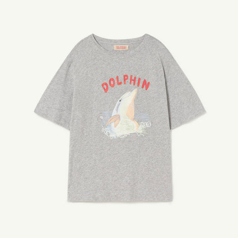 NEW The Animals Observatory Rooster Oversize Kid's Tee Grey Dolphin | BIEN BIEN bienbienshop.com