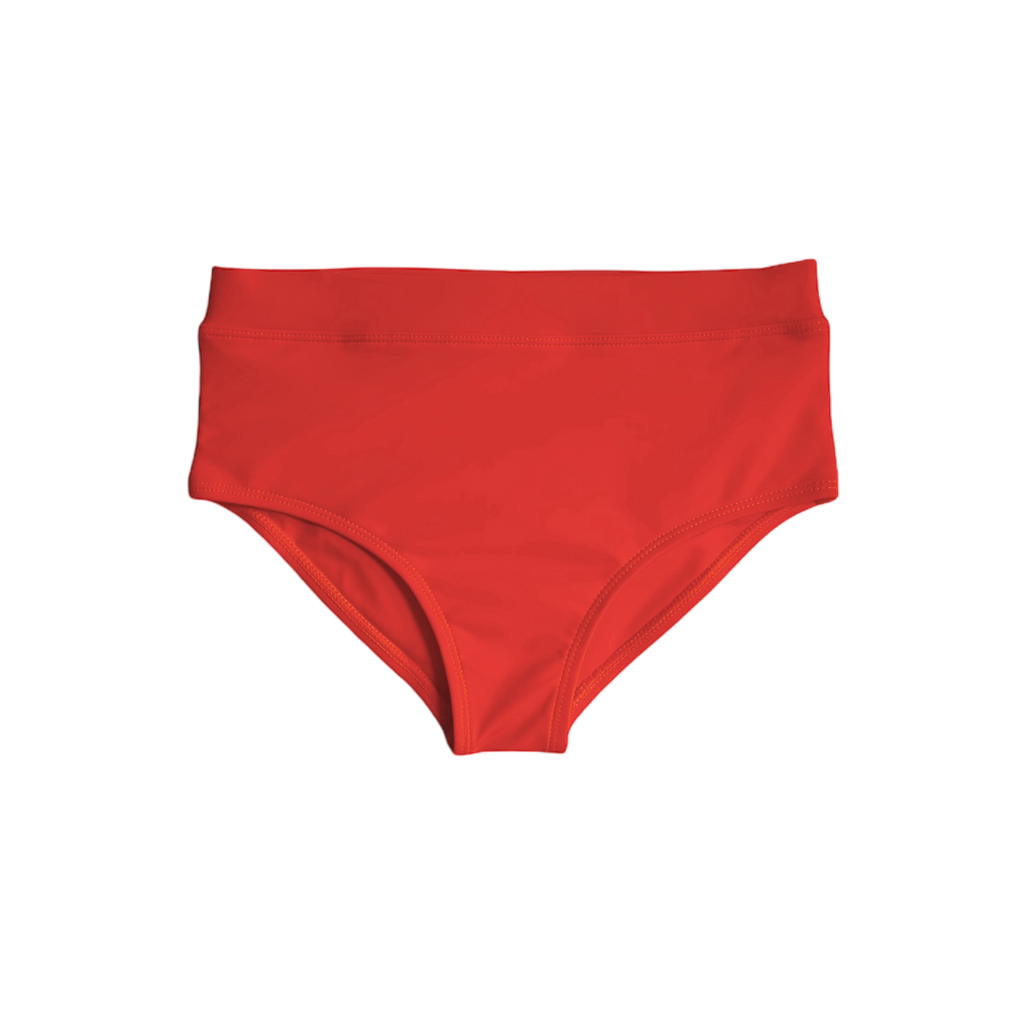 The Set The High Waist Bikini Bottom Mandarin Red ~ Designed in Australia ~ BIEN BIEN ~