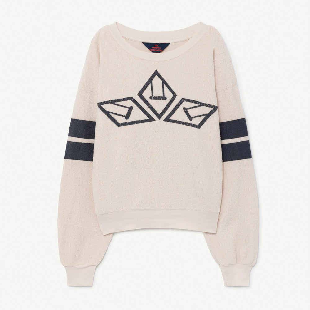 New - The Animals Observatory Bear Kid's Cotton Sweatshirt White | BIEN BIEN www.bienbienshop.com