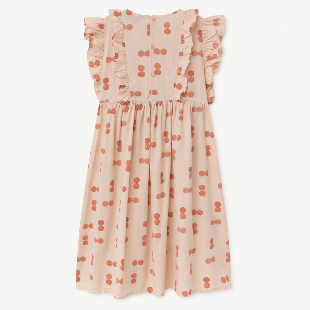 New - The Animals Observatory Otter Kid's Dress Orange Circles | BIEN BIEN www.bienbienshop.com