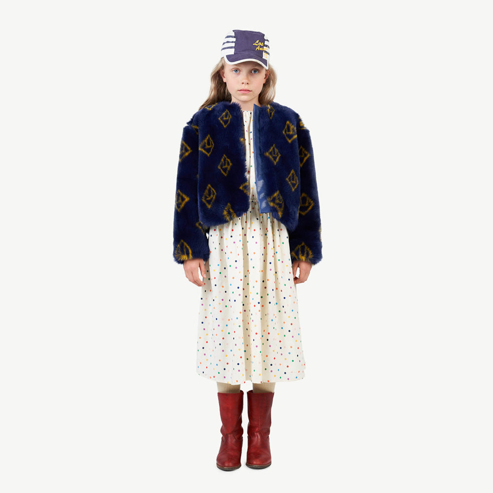 New - The Animals Observatory Logo Shrew Kid's Jacket Navy Blue | BIEN BIEN www.bienbienshop.com